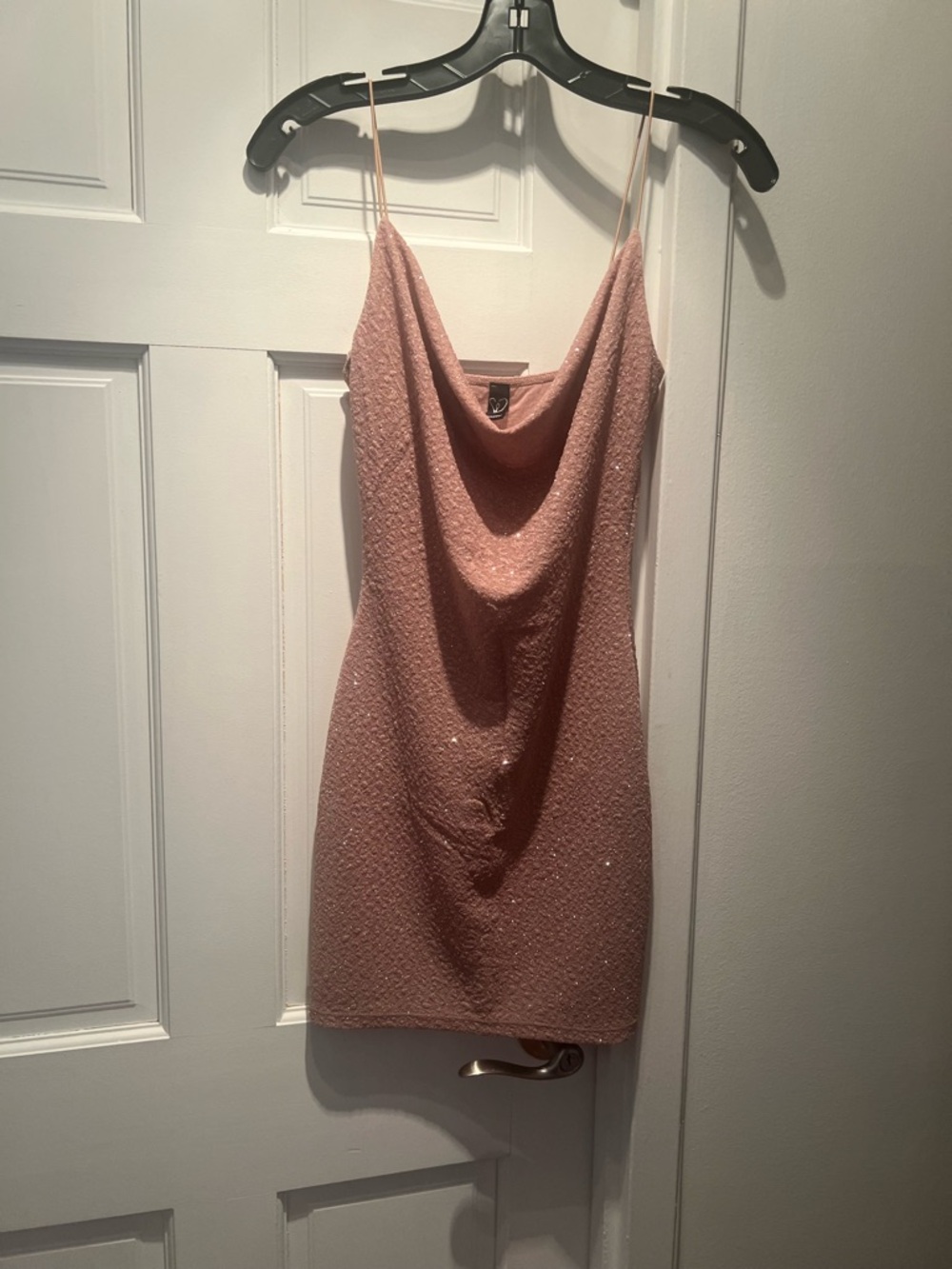 Windsor Dusty Rose Cowl Neck Mini Dress